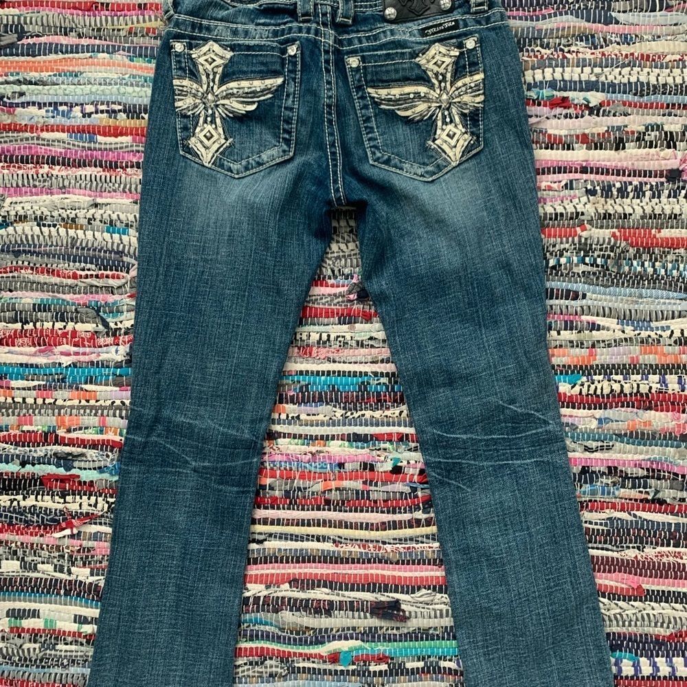 Miss Me Boot Cut Bedazzled Jeans - Picture 2 of 4